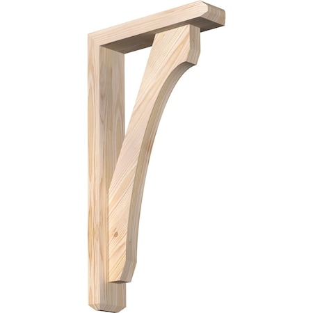 Ekena Millwork Legacy Craftsman Smooth Bracket w/ Offset Brace, Douglas Fir, 3 1/2"W x 14"D x 26"H BKT0402X14X26LEC04SDF